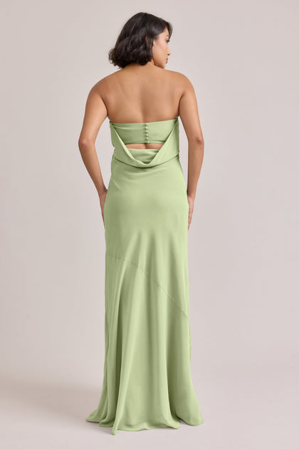 Leo Chiffon Dress | Made To Order | Matcha