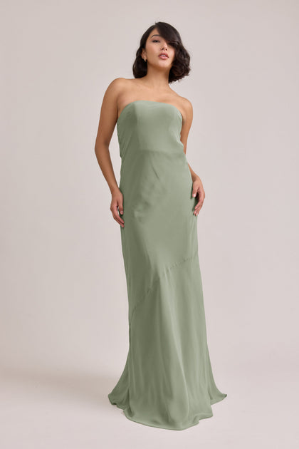 Leo Chiffon Dress | Made To Order | Moss