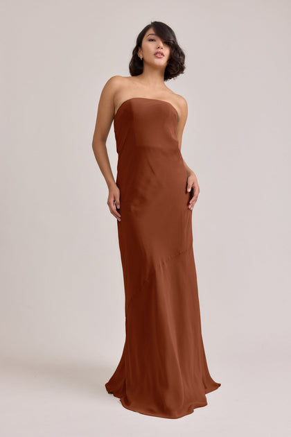 Leo Chiffon Dress | Made To Order | Rust