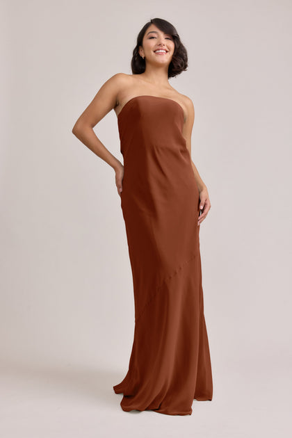 Leo Chiffon Dress | Made To Order | Rust