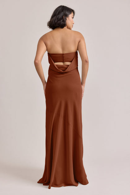 Leo Chiffon Dress | Made To Order | Rust