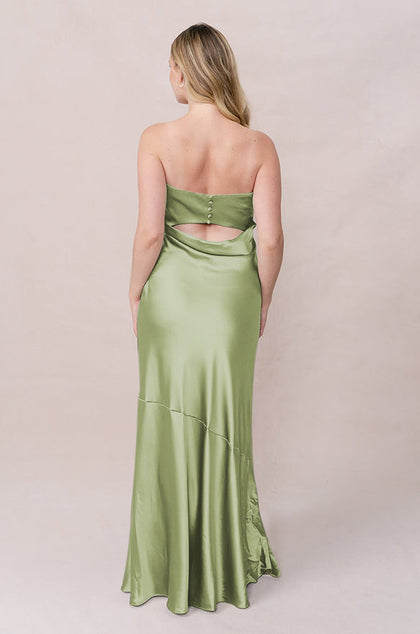 Leo Satin Dress | Made To Order | Matcha