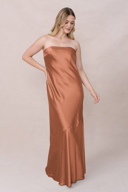 Leo Satin Dress | Made To Order | Copper
