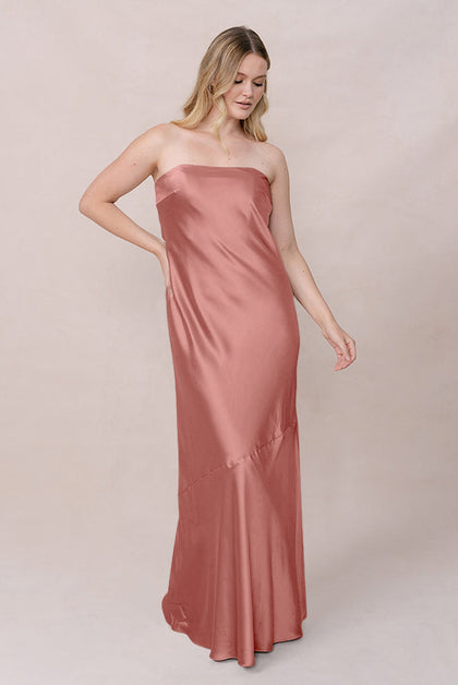 Leo Satin Dress | Made To Order | Desert Rose