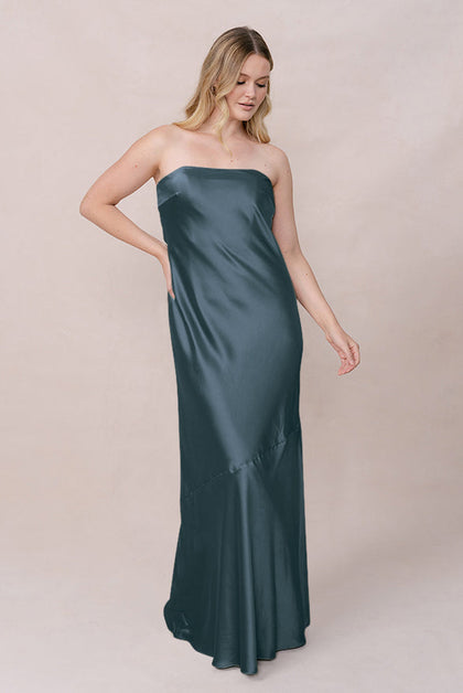 Leo Satin Dress | Made To Order | Eucalyptus