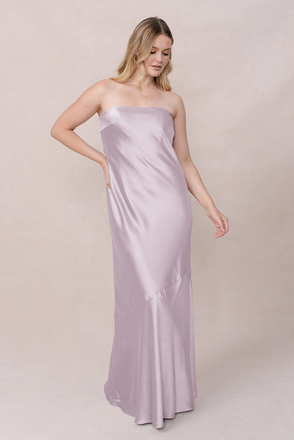 Leo Satin Dress | Made To Order | Lilac