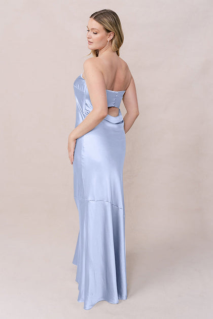 Leo Satin Dress | Made To Order | Periwinkle