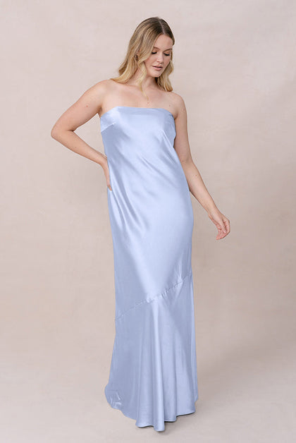 Leo Satin Dress | Made To Order | Periwinkle
