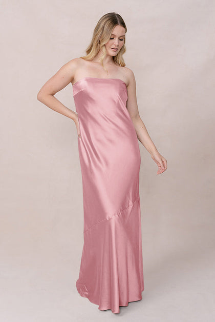 Leo Satin Dress | Made To Order | Rosette