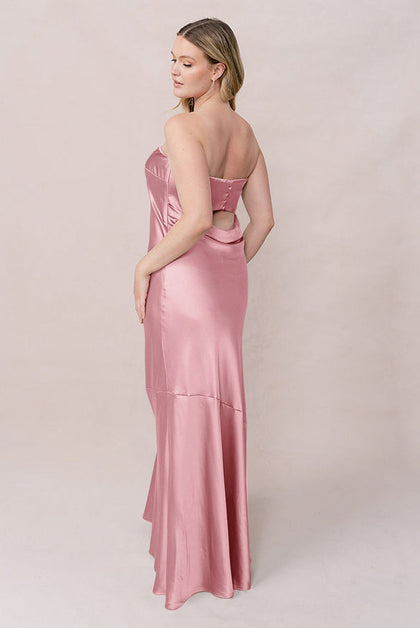 Leo Satin Dress | Made To Order | Rosette