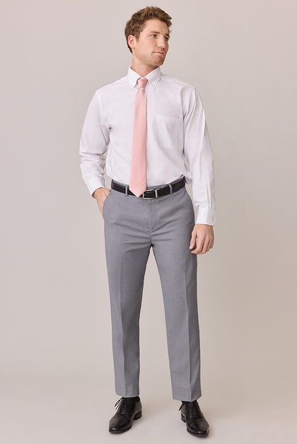 Model: Ethan; Size: Modern 32/31. Pictured with Blush Satin Tie