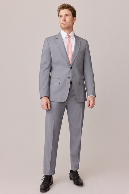 Model: Ethan; Size: Modern 32/31. Pictured with Blush Satin Tie