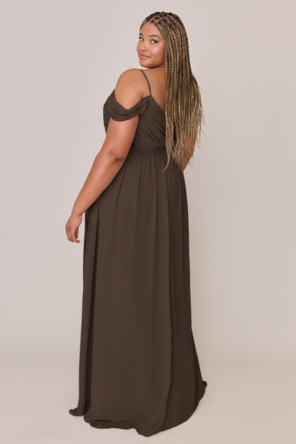 Lily Chiffon Dress | Made To Order | Espresso