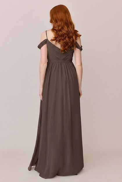 Lily Chiffon Dress | Made To Order | Espresso