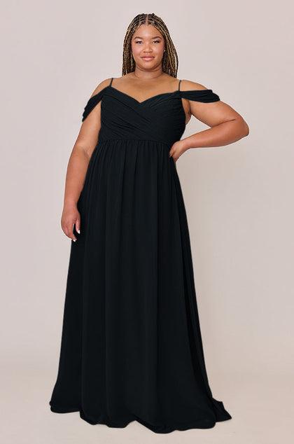 Lily Chiffon Dress | Made To Order | Black