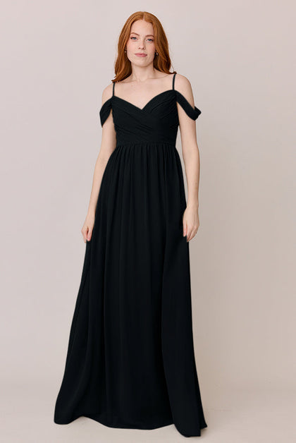 Lily Chiffon Dress | Made To Order | Black