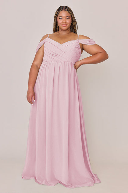 Lily Chiffon Dress | Made To Order | Blush Pink