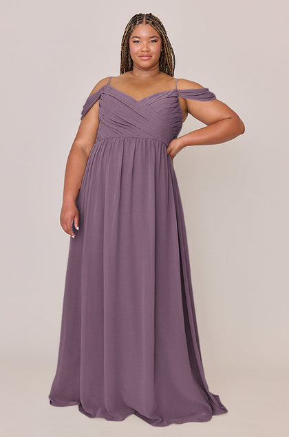 Lily Chiffon Dress | Made To Order | Dusty Purple