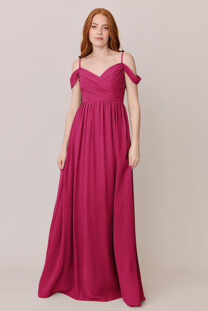 Lily Chiffon Dress | Made To Order | Hot Pink