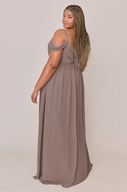 Lily Chiffon Dress | Made To Order | Latte