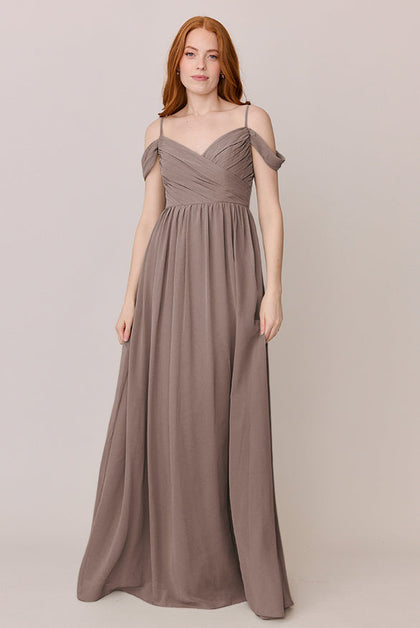 Lily Chiffon Dress | Made To Order | Latte