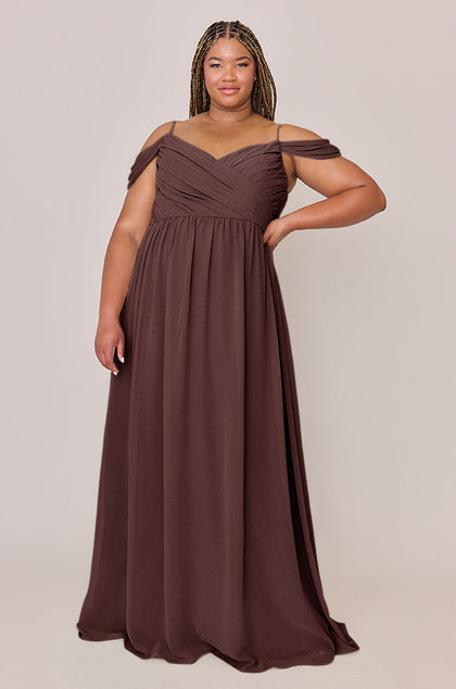 Lily Chiffon Dress | Made To Order | Mahogany