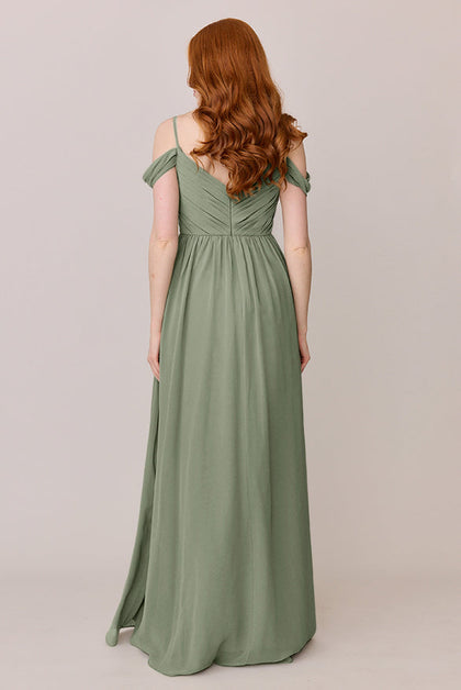 Lily Chiffon Dress | Made To Order | Moss