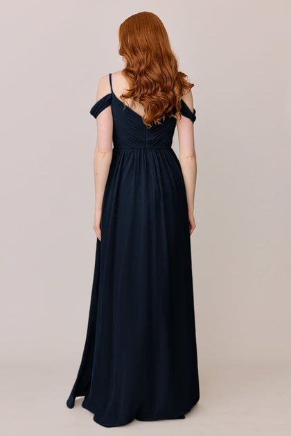 Lily Chiffon Dress | Made To Order | Navy Blue