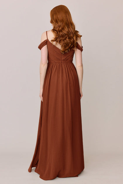 Lily Chiffon Dress | Made To Order | Rust