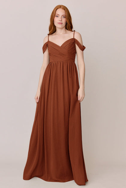 Lily Chiffon Dress | Made To Order | Rust