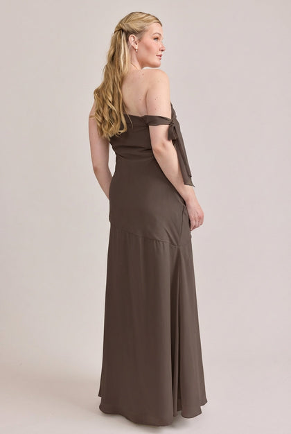 Livvy Chiffon Dress | Made To Order | Espresso