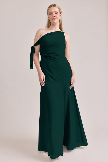 Livvy Chiffon Dress | Made To Order | Classic Emerald