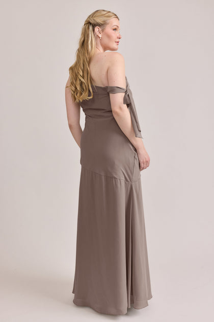 Livvy Chiffon Dress | Made To Order | Latte