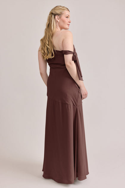 Livvy Chiffon Dress | Made To Order | Mahogany