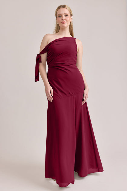Livvy Chiffon Dress | Made To Order | Marsala