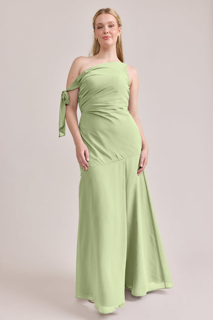 Livvy Chiffon Dress | Made To Order | Matcha