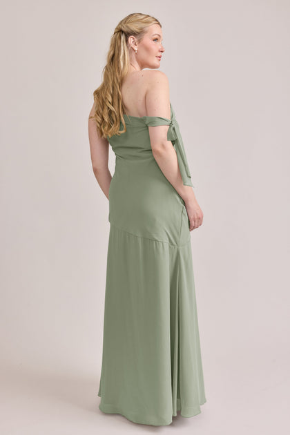 Livvy Chiffon Dress | Made To Order | Moss