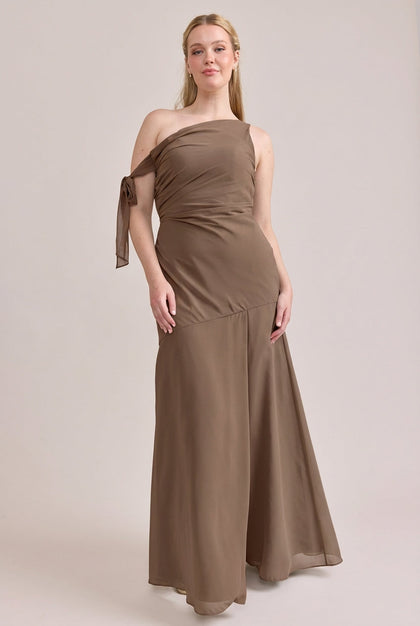 Livvy Chiffon Dress | Made To Order | Truffle