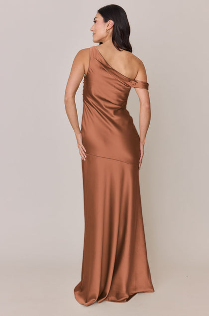 Livvy Satin Dress | Made To Order | Copper