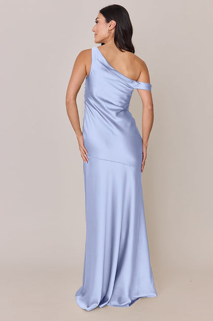 Livvy Satin Dress | Made To Order | Periwinkle
