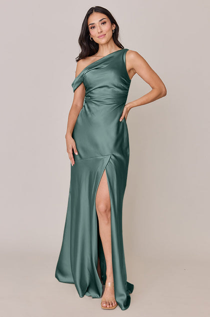 Livvy Satin Dress | Made To Order | Rosemary