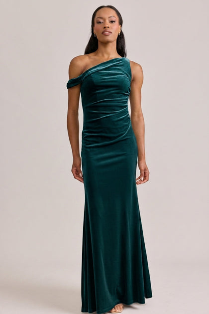 Livvy Velvet Dress | Made To Order | Emerald