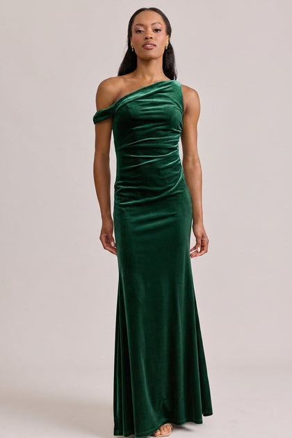 Livvy Velvet Dress | Made To Order | Emerald