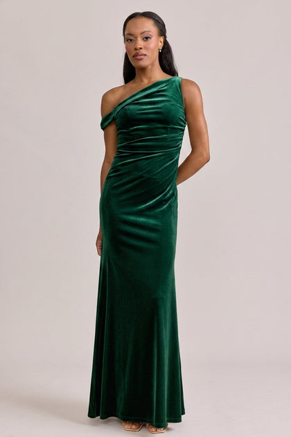 Livvy Velvet Dress | Made To Order | Emerald