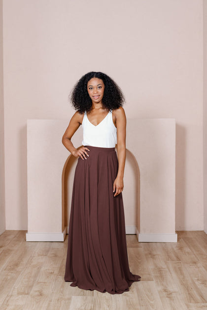 Lola Chiffon Skirt | Made To Order - Mahogany