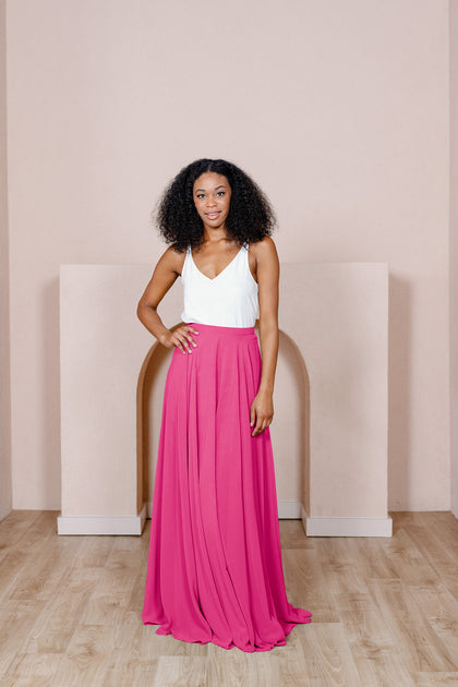 Lola Chiffon Skirt | Made To Order - Malibu Pink