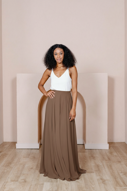 Lola Chiffon Skirt | Made To Order - Truffle
