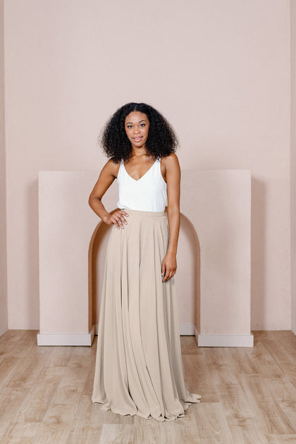 Lola Chiffon Skirt | Made To Order - Champagne