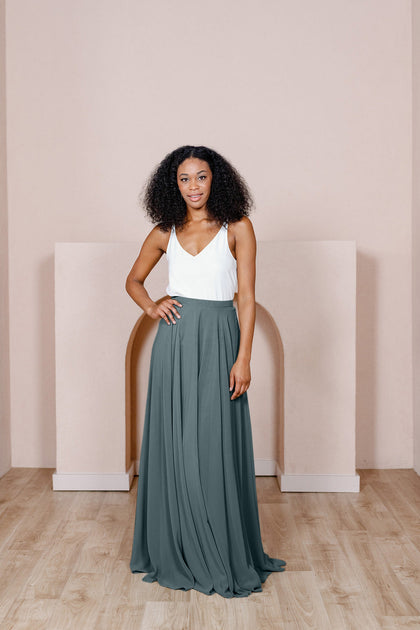 Lola Chiffon Skirt | Made To Order - Eucalyptus