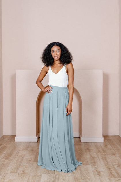 Lola Chiffon Skirt | Made To Order - Light Blue